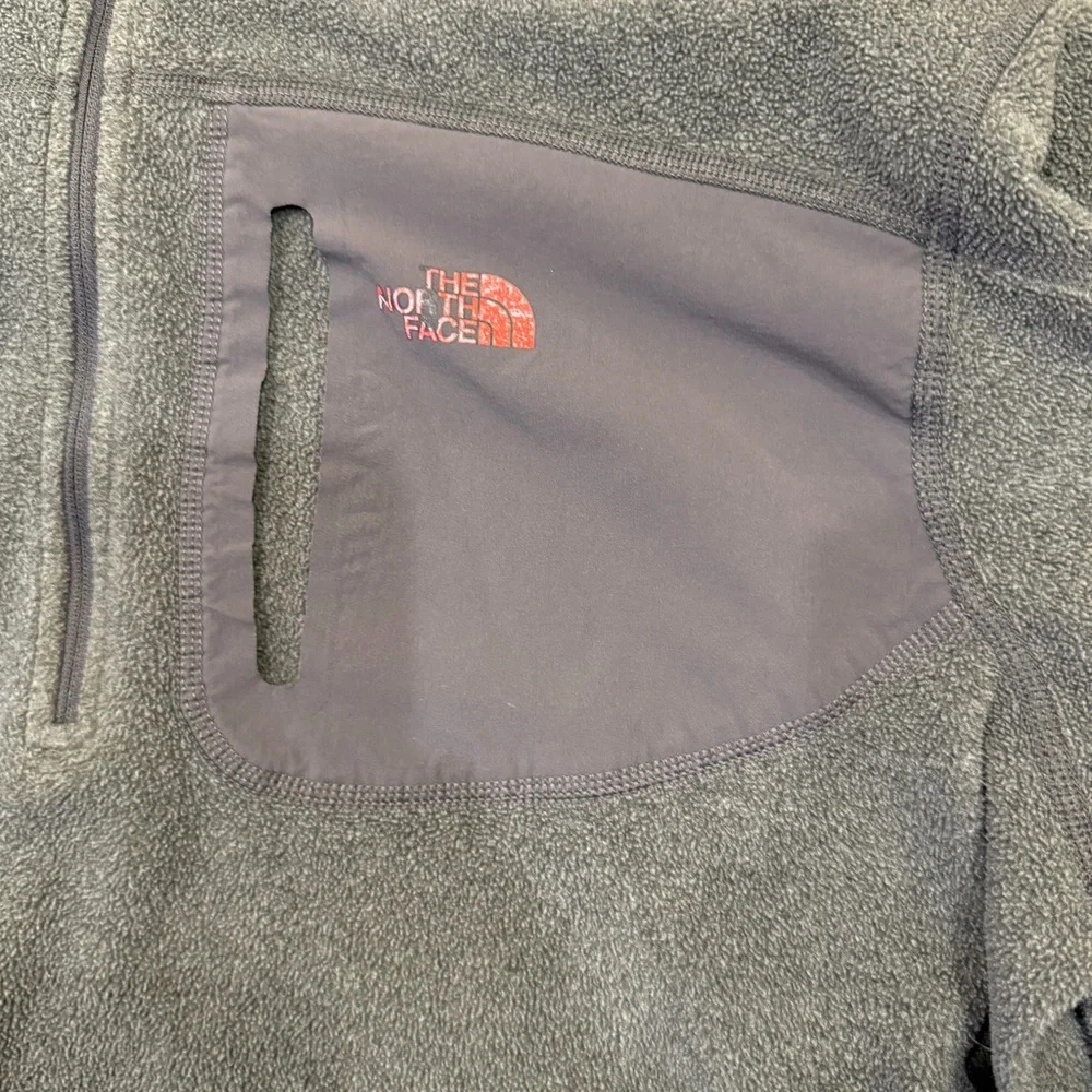 The North Face 1/4-Zip Fleece Pullover Men’s Large – Olive and Gray, Worn/As-Is